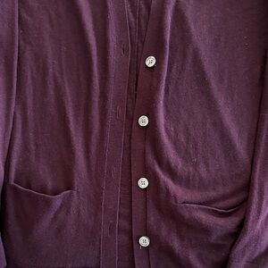 Women’s Maroon Cardigan Sweater